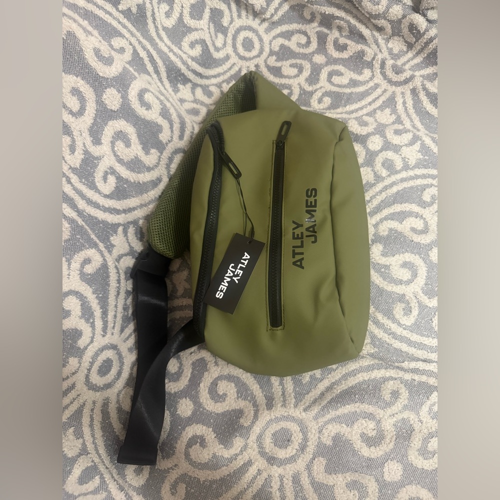 New Atley James Harmon Sling Bag Crossbody Belt Bag Fanny Pack Olive Green Mens